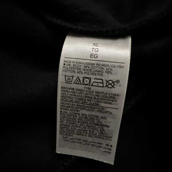 Old Navy 207128-01 Men's Sz XL Blackjack Black Classic Front Zip Hoodie Jacket - Picture 8 of 8